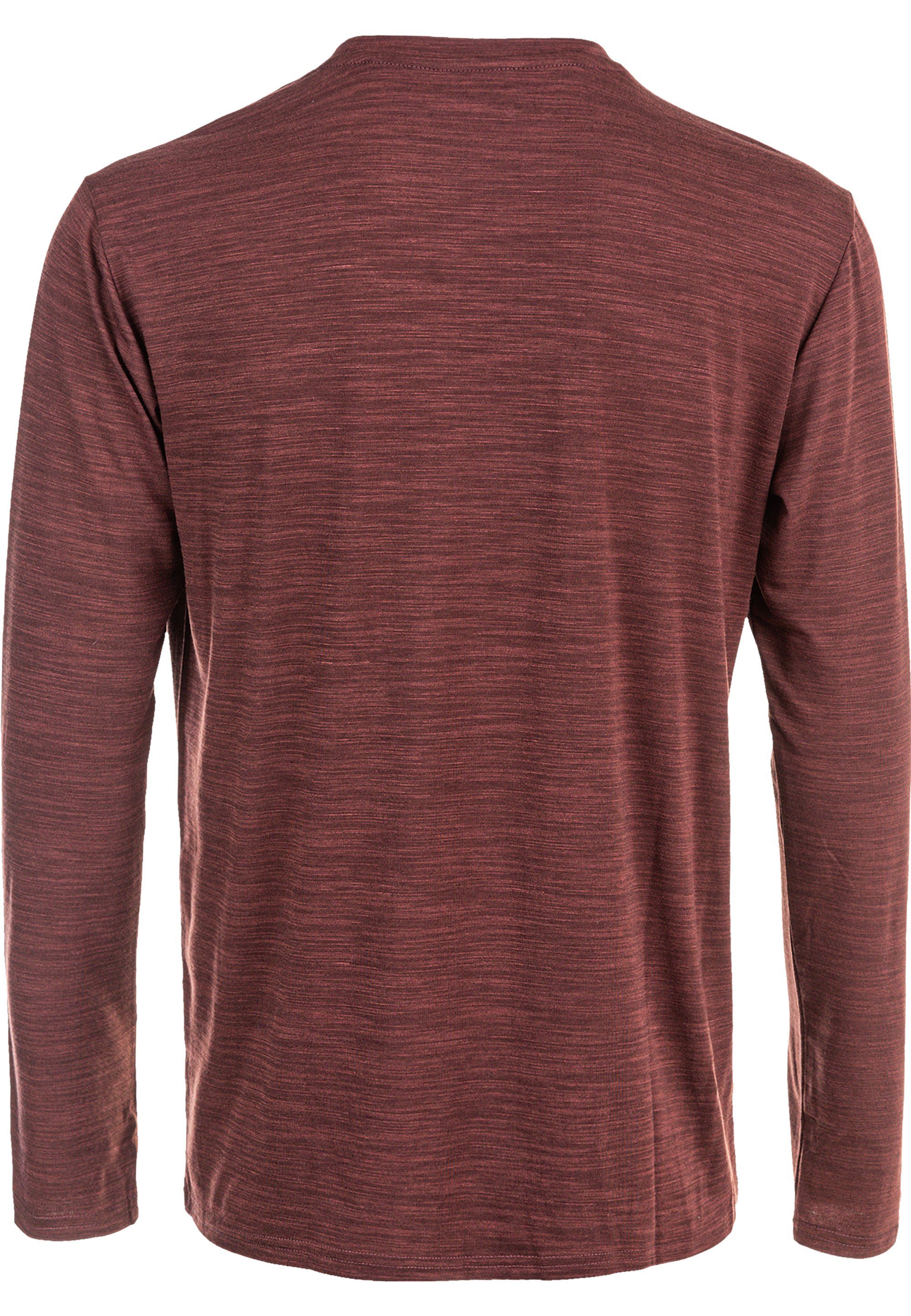 Virtus Langarmshirt JOKERS M Quick bordeaux-meliert L/S innovativer mit Dry-Technologie (1-tlg)