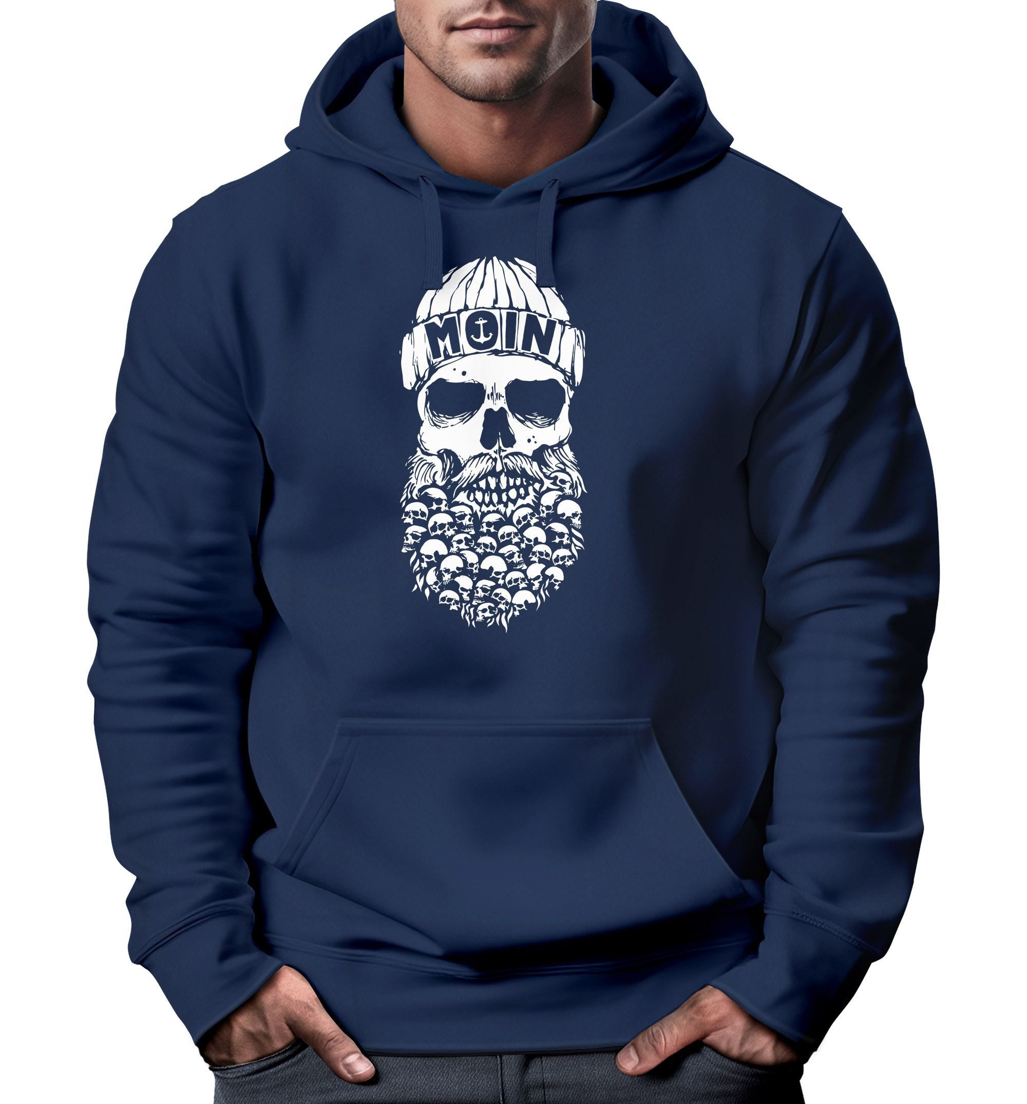 Neverless Hoodie Hoodie Herren Totenkopf Nordisch günstig online kaufen