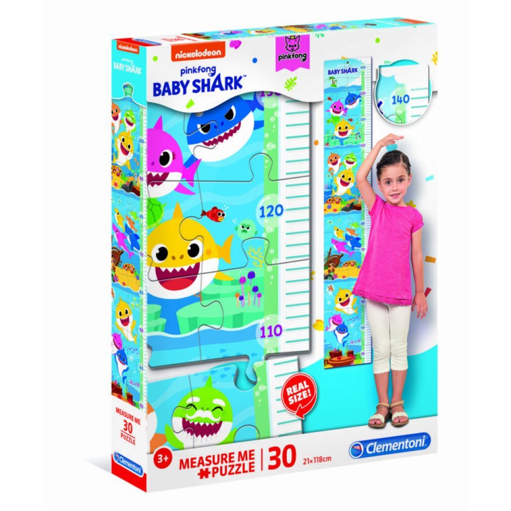 Clementoni® Puzzle CLEMENTONI Puzzle Meter Baby Hai 30 Teile, Puzzleteile