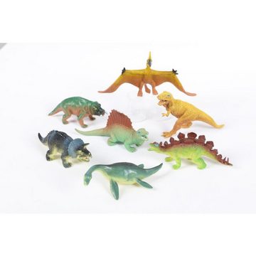 BURI Spielfigur Dinosaurier 7er Box Kinder Spielzeug Jungen Mädchen Figur Action T Rex