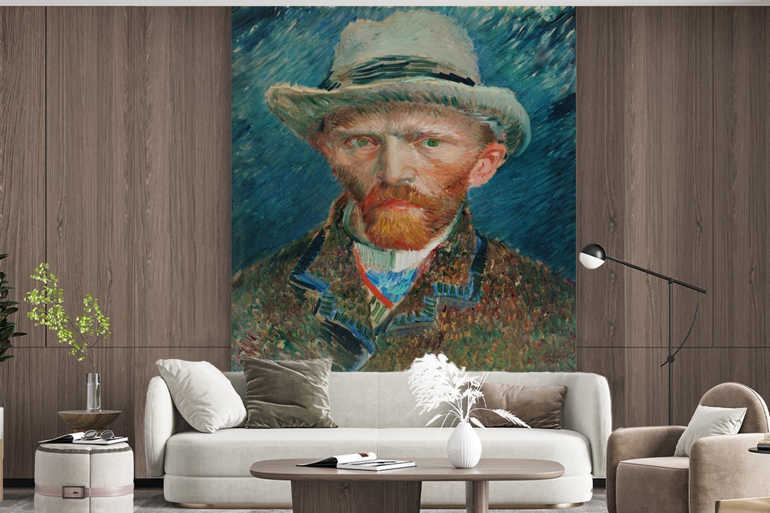 (3 Vliestapete Gogh, Küche, für - van bedruckt, Selbstporträt Fototapete Fototapete Wohnzimmer MuchoWow Schlafzimmer Matt, Vincent St),