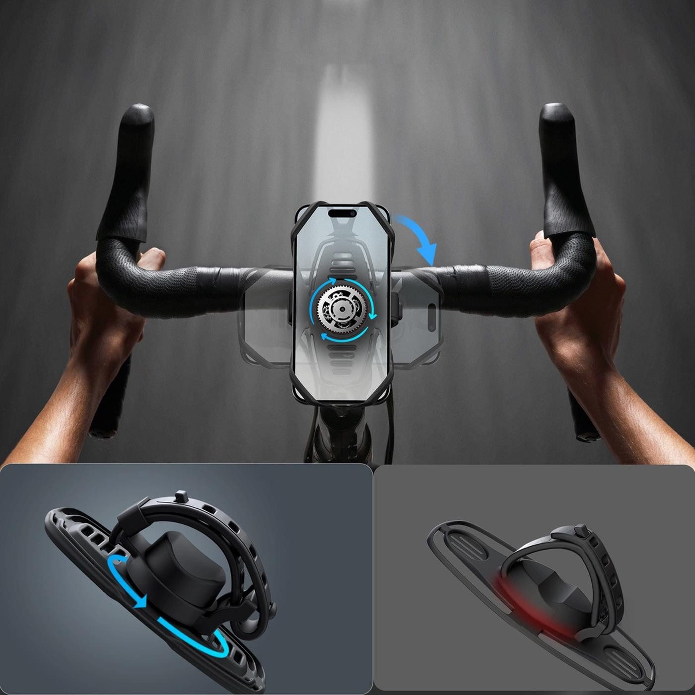 JOYROOM Mobile Phone Holder, Bicycle Mount, Handlebar Rubber Holder (up to 7 inches, Mobile Phone Bicycle Handlebar Mount, Smartphone Holder, Motorcycle Scooter)