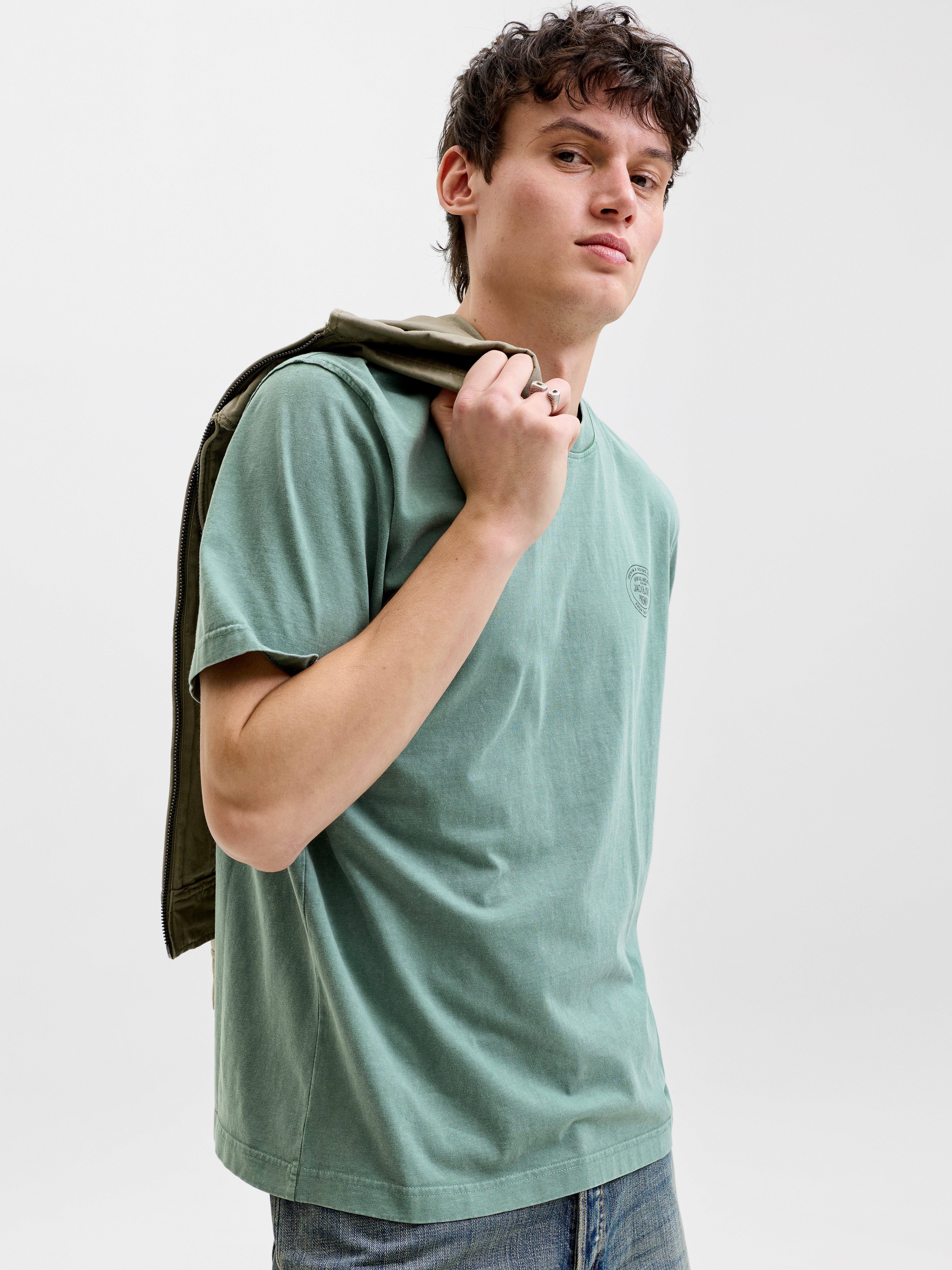 Jack & Jones T-Shirt JPRBLUFELIX SS TEE mit Logo Print – Bild 3 von 5