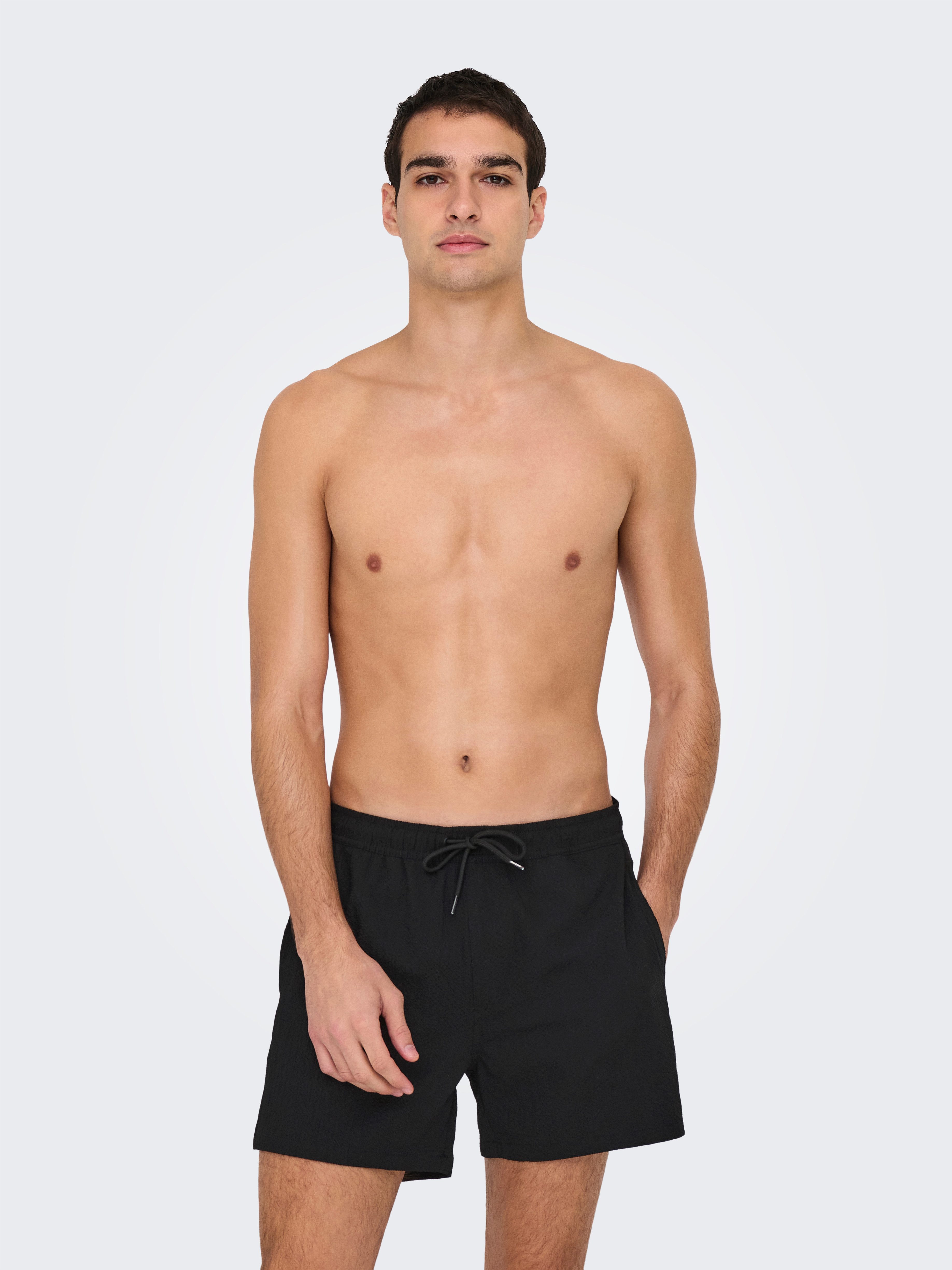 ONLY & SONS Badeshorts ONSTED LIFE SOLID SEERSUCKER SWIM NOOS