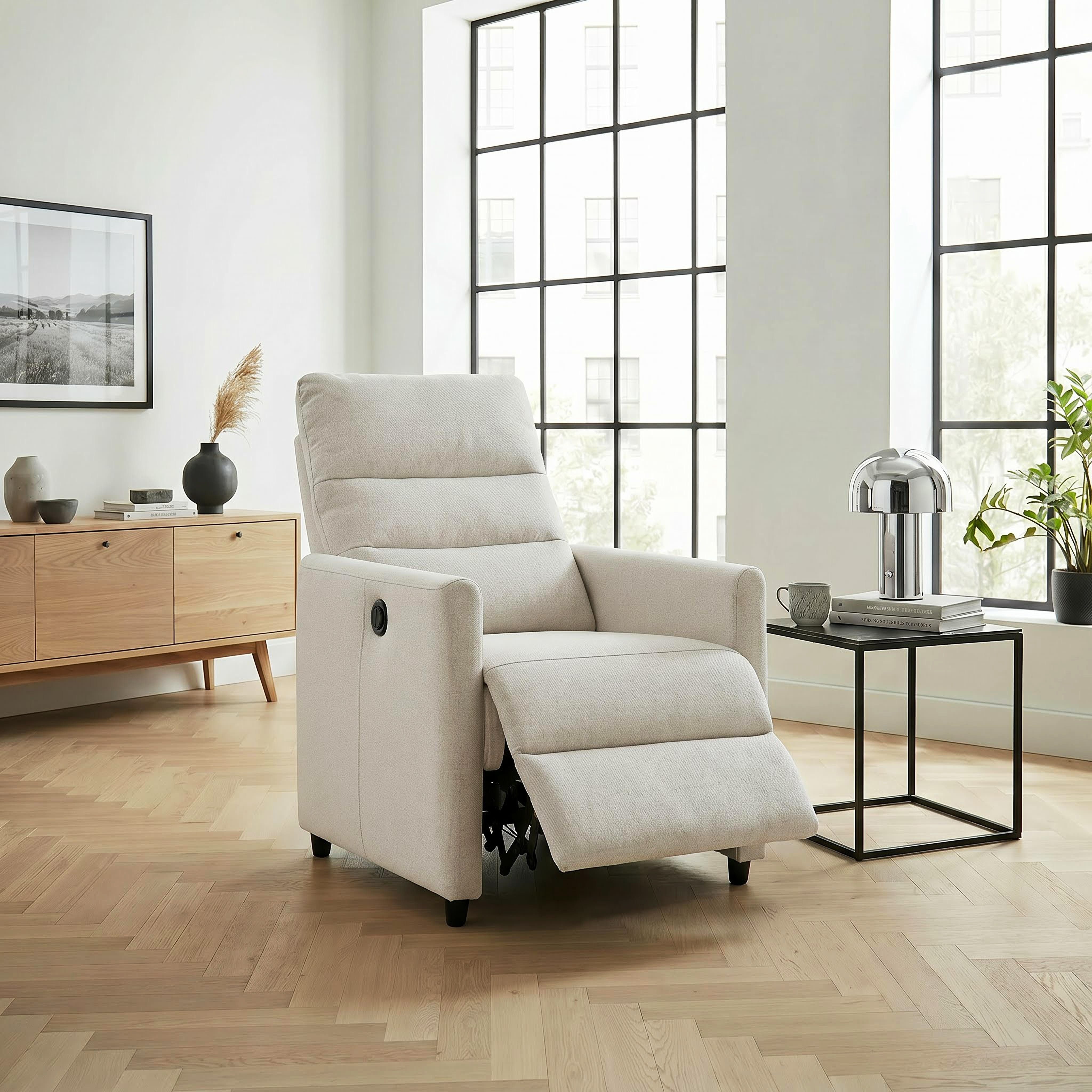 OTTO home Relaxsessel ANNICA, TV-Sessel mit elektrischer Relax- und Liegefunktion, Federkern-Polsterung, pflegeleichter Webstoff