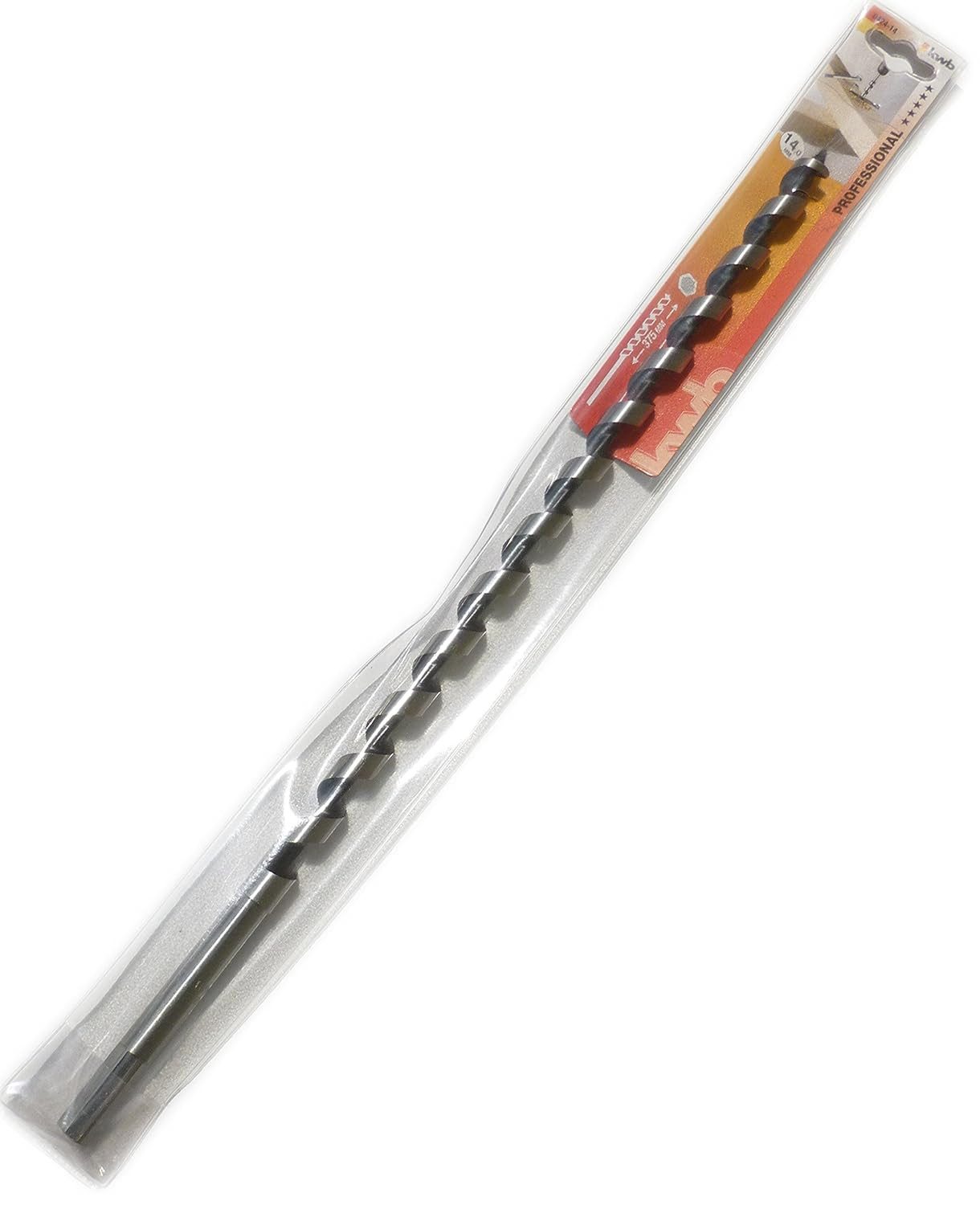 kwb Bohrer- und Bit-Set, Schlangenbohrer Ø 14 mm (Länge 460 mm, 10 mm Sechskantschaft, präz