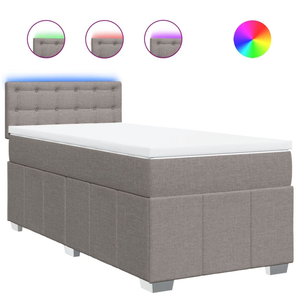 vidaXL Bett Boxspringbett mit Matratze Taupe günstig online kaufen