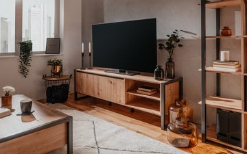 Finori Lowboard Denver (TV Unterschrank 160 cm, 2-türig), Artisan Eiche und Anthrazit