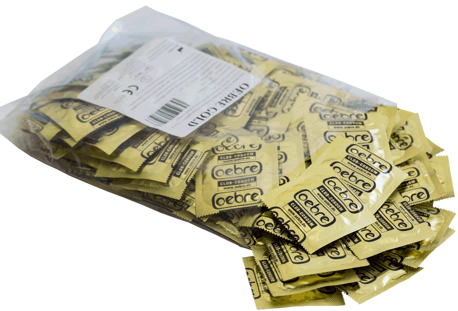 OEBRE Kondome Oebre Bulk-Pack: CLUB-Condom Gold, 100 extra starke Kondome, 100 St.