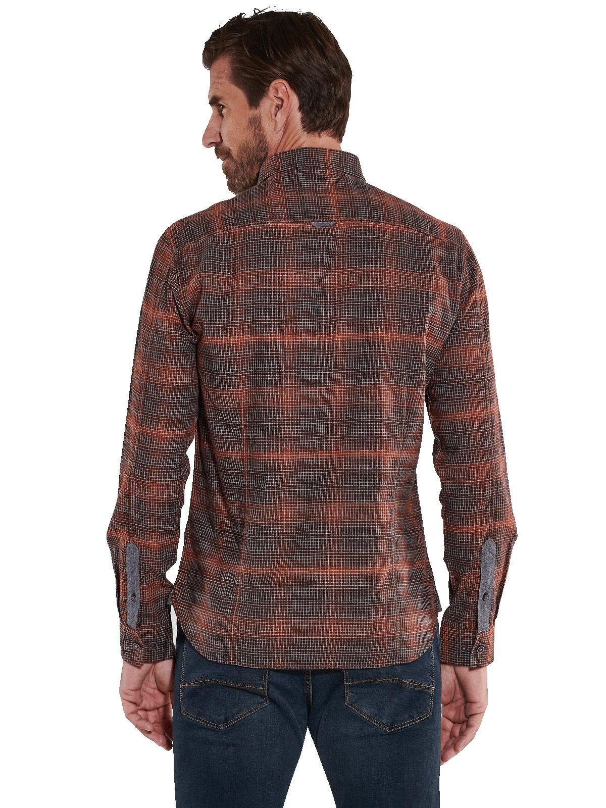 Engbers Langarmhemd engbers Herren Langarm-Hemd kariert, Rot günstig online kaufen