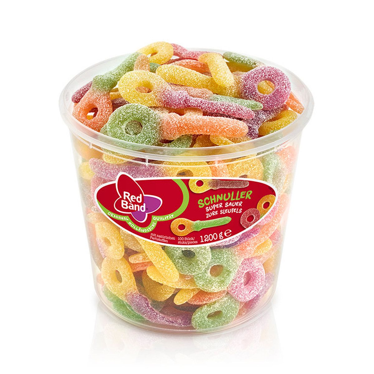 Red Band Süßigkeit, Red Band extra saure Fruchtgummi Schnuller sauer gezuckert 1200g