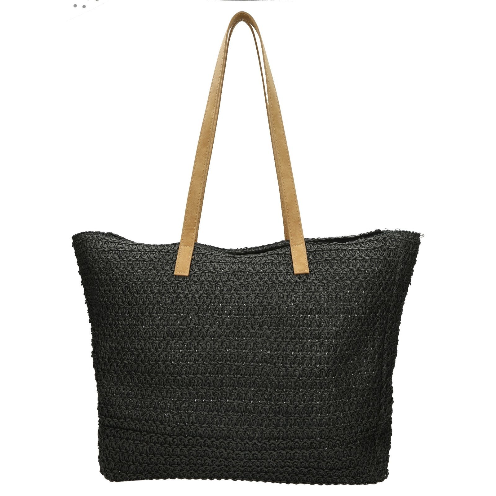 Strandtasche Shopper Shopper Sommerhandtasche HTI-Living Schwarz