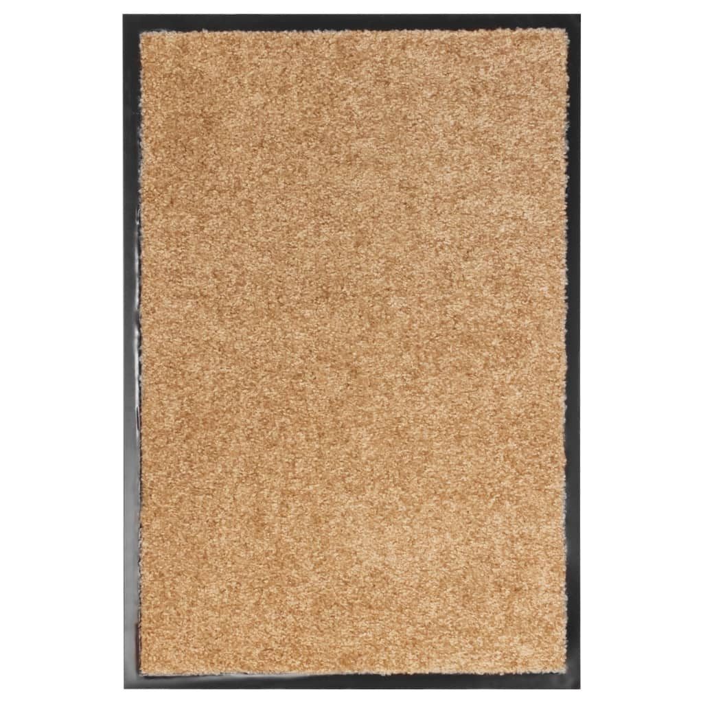 furnicato Fußmatte Creme 60 x 40 cm - Rutschfest und Maschinenwaschbar, Rechteckig, Saugstarke Schmutzfangmatte aus Polyamid für den Innenbereich