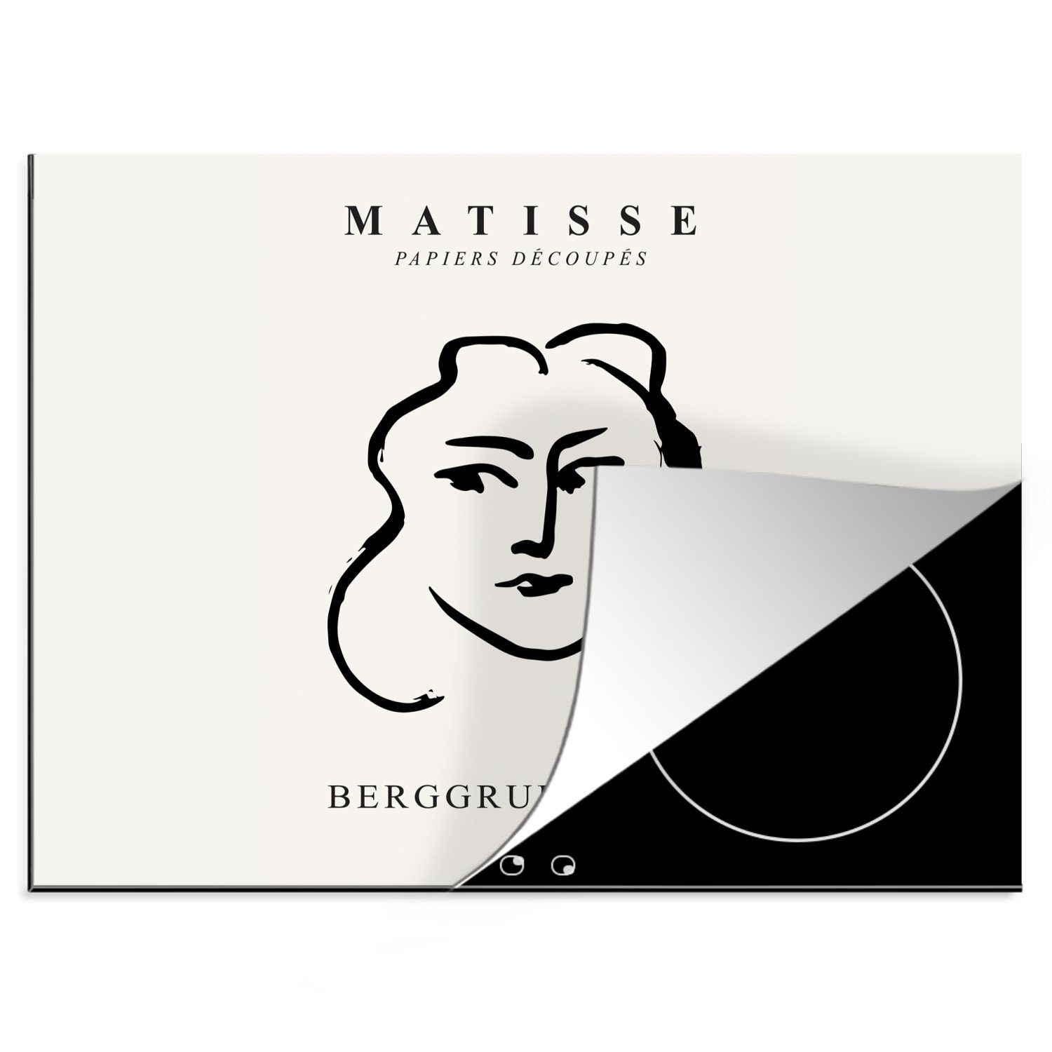 MuchoWow Herdblende-/Abdeckplatte Abstrakt - Frau - Henri Matisse - Alte Meister, Vinyl, (1 tlg), 60x52 cm, Mobile Arbeitsfläche nutzbar, Ceranfeldabdeckung