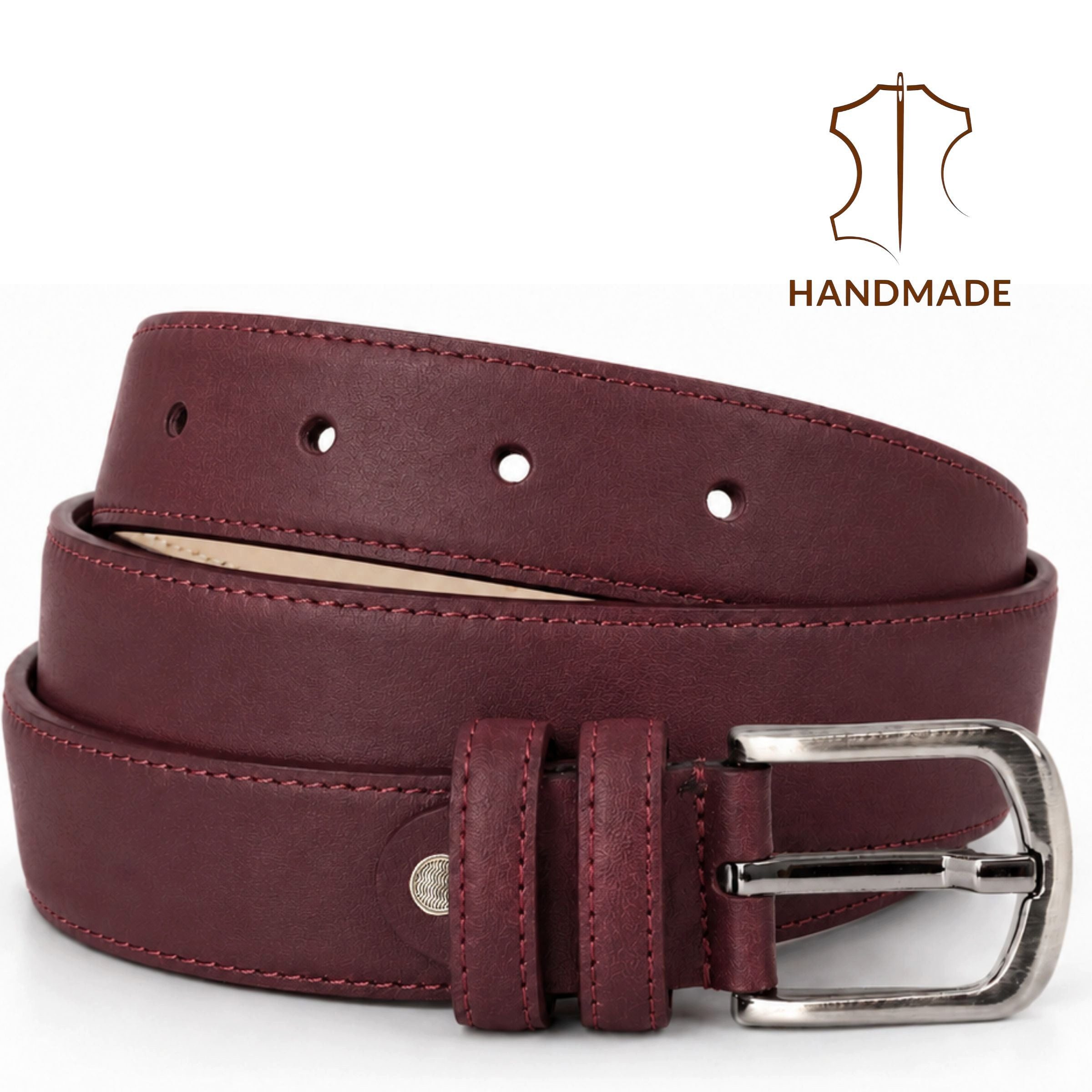 herémood Ledergürtel Gürtel Damen Ledergürtel Jeans & Kleid Geschenke Frauen Accessoires (Gürtel Damen Bordeaux 115 cm - Premium Ledergürtel - handgefertigt - hochwertig verarbeitet - kürzbar, 1-St., Taillengürtel Damen aus Echtleder, für Mom Jeans Damen & Kleid & Hosen) Damengürtel Leder, Geburtstag Geschenk Frau Jeans, Hosen & Kleidung