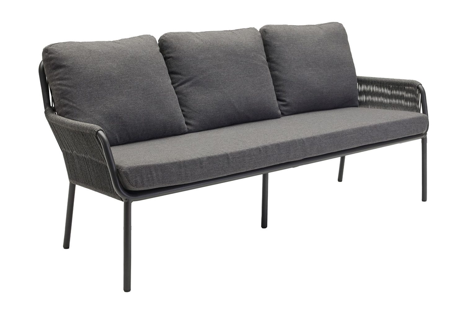 dasmöbelwerk Loungesofa Loungesofa Concord 3-Sitzer Gartensofa mit Polster Relaxsofa Anthrazit