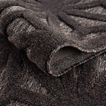 Teppich In-& Outdoorteppich Santorini 58369, 3D-Effekt, Raute-Optik, Carpet City, rechteckig, Höhe: 5 mm, Wetterfest & UV-beständig für Terrasse, Balkon, Küche, Flur