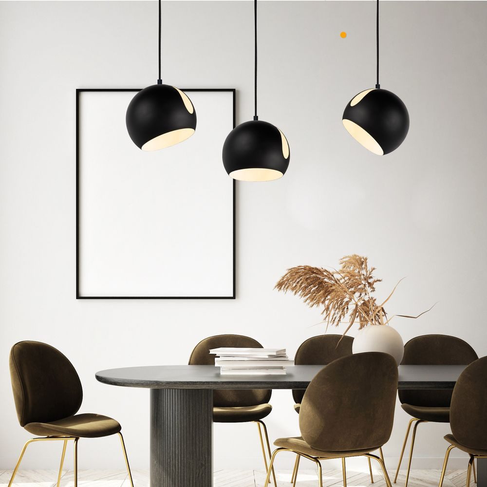 s.luce Pendelleuchte Ball Esstischlampe 1-Phasen-Schiene 200cm Ø 20cm Endeinsp. Kupfer