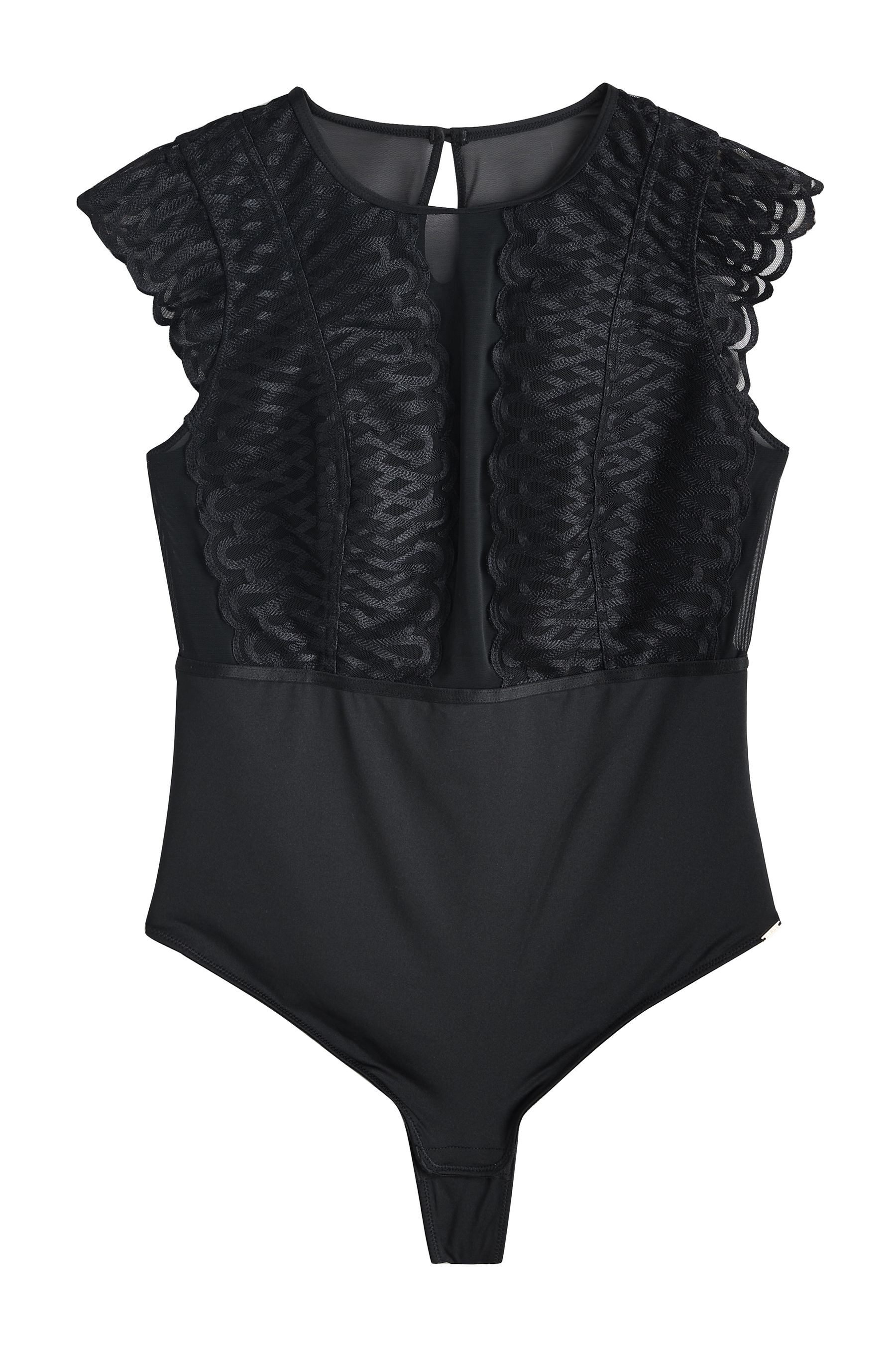 LIPSY Body Lipsy bauchfromender Bodysuit mit Stickerei (1-tlg)