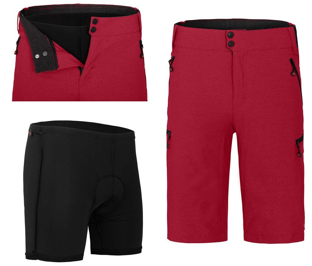 Fahrradhose PORVOO Bermuda (mit gepolsterter Innenhose) günstig online kaufen