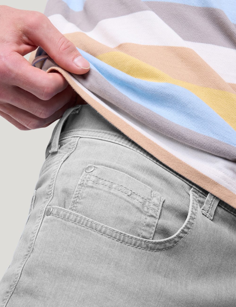 Pioneer Authentic Jeans Cargojeans RANDO light grey stonewash