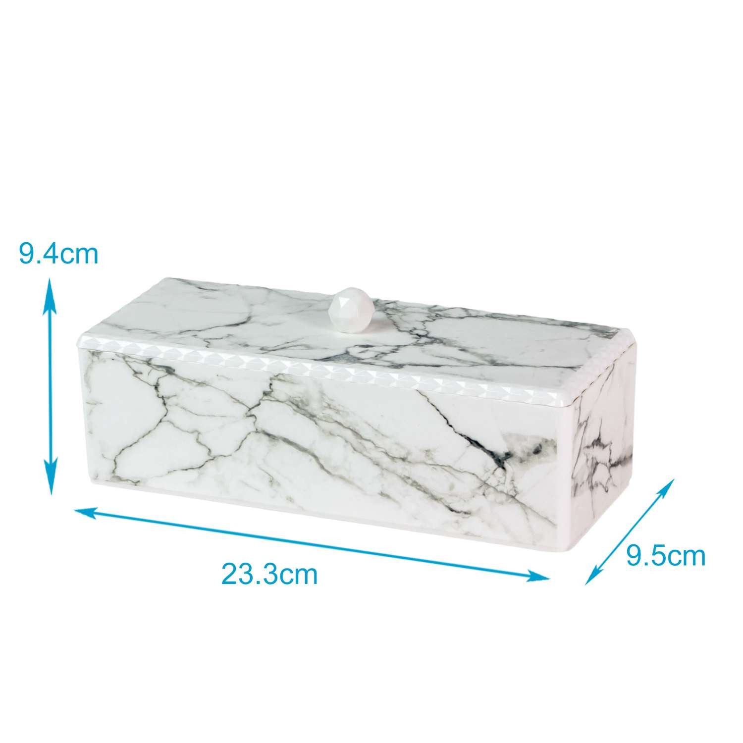 Intirilife Wattestäbchenspender, (1-tlg), Spenderbox 3 Fächer mit Deckel Badezimmer Aufbewahrungsbox Wattepads