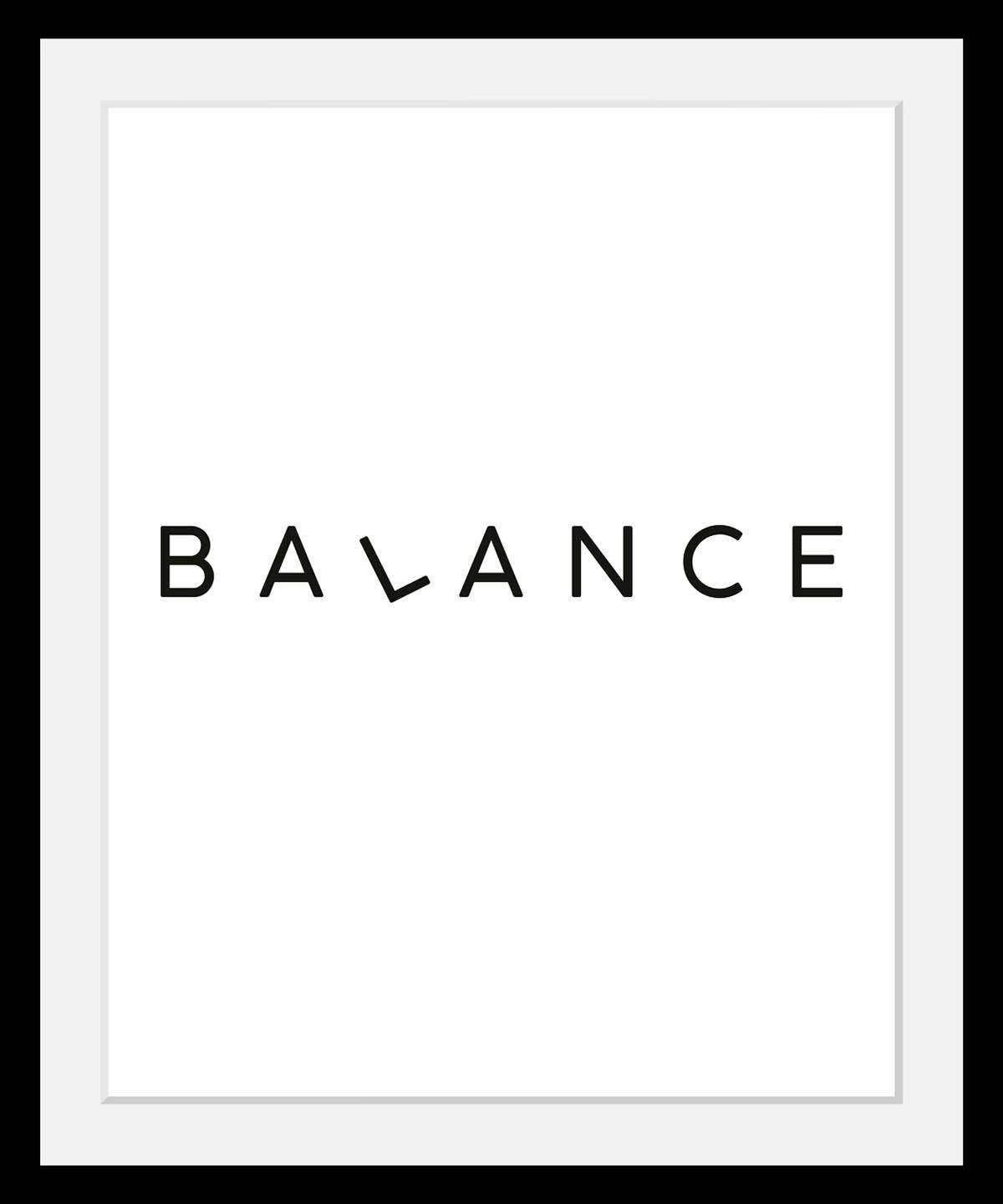 queence Bild Balance, in 3 Größen, gerahmt | Kunstdrucke