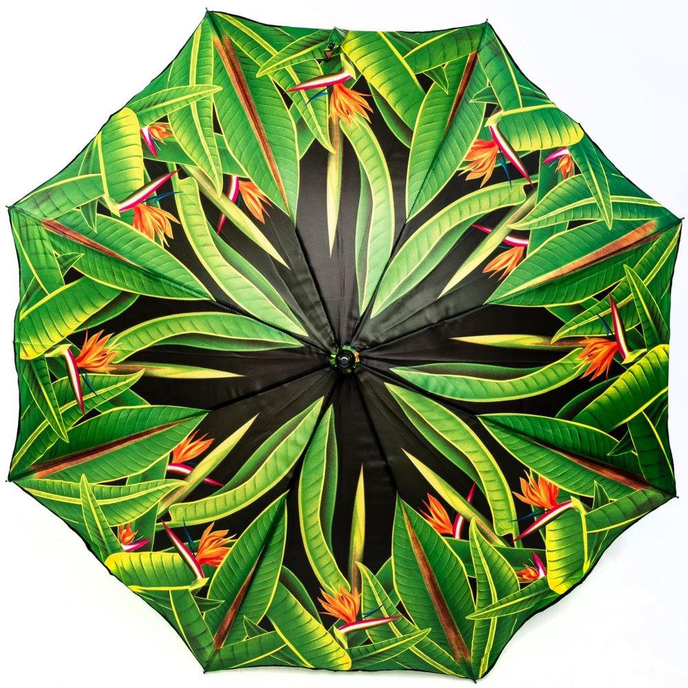 Luckyweather not just any other day Stockregenschirm Regenschirm Motiv STRELITZIEN Holzstock