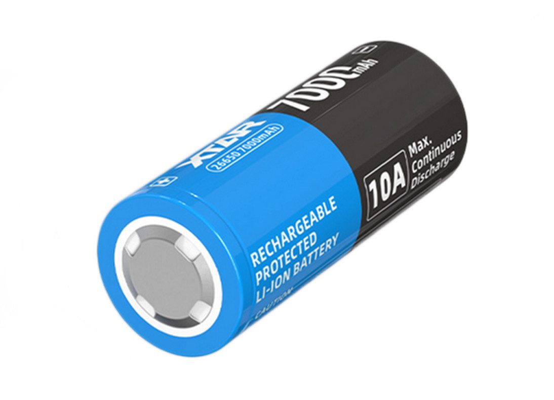 XTAR 26650 - 7000mAh, 3,6V - 3,7V Li-Ion-Akku PCB geschützt Max Power 10A Akku 7000 mAh (1 St)
