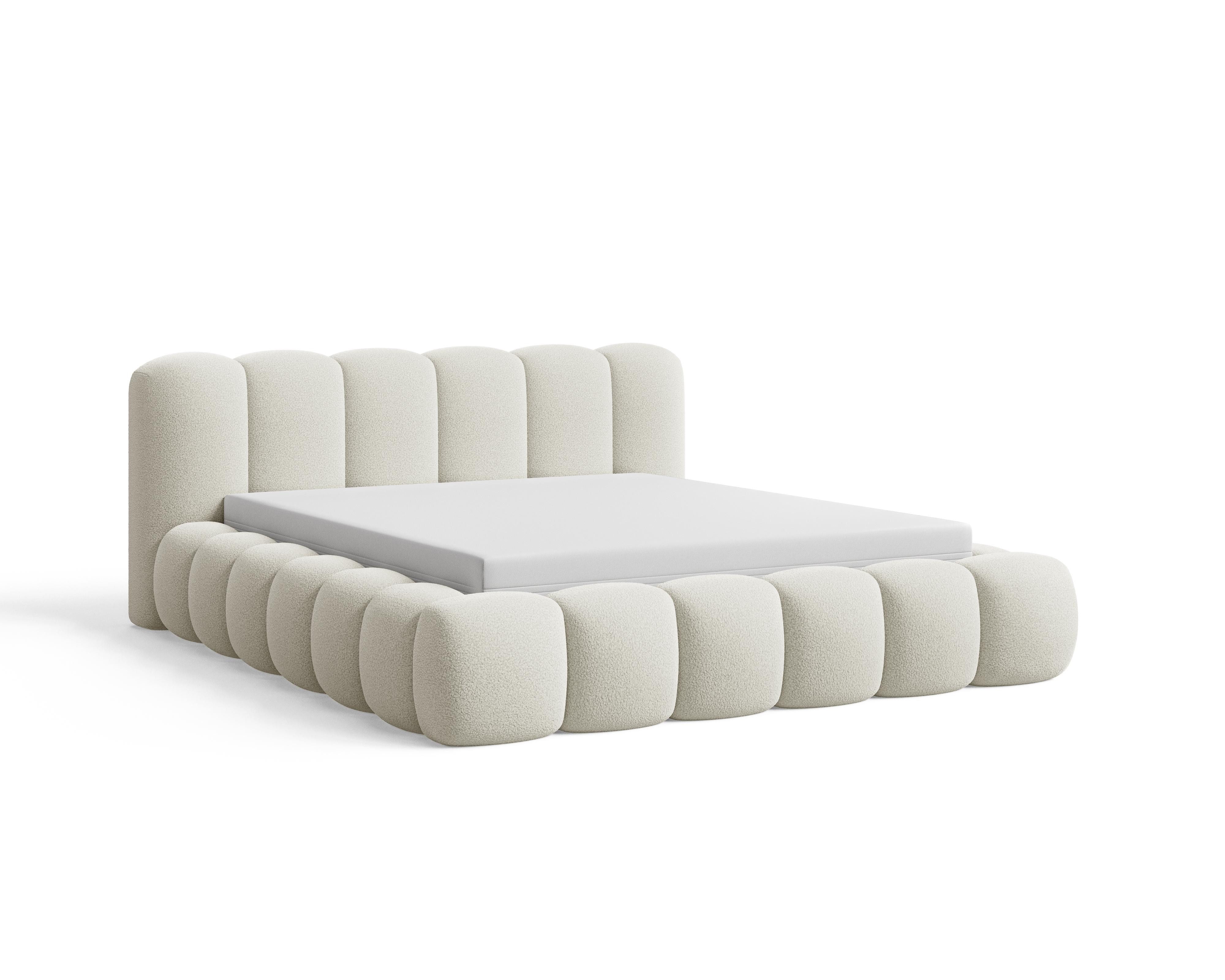 Chilly Möbel Polsterbett Bouclé Stoff mit Stauraum und Hubfunktion Metallrahmen (Boxbett ohne Matratze in vielen Farben, 140x200 160x200 180x200 200x200cm), gep – Bild 4 von 5