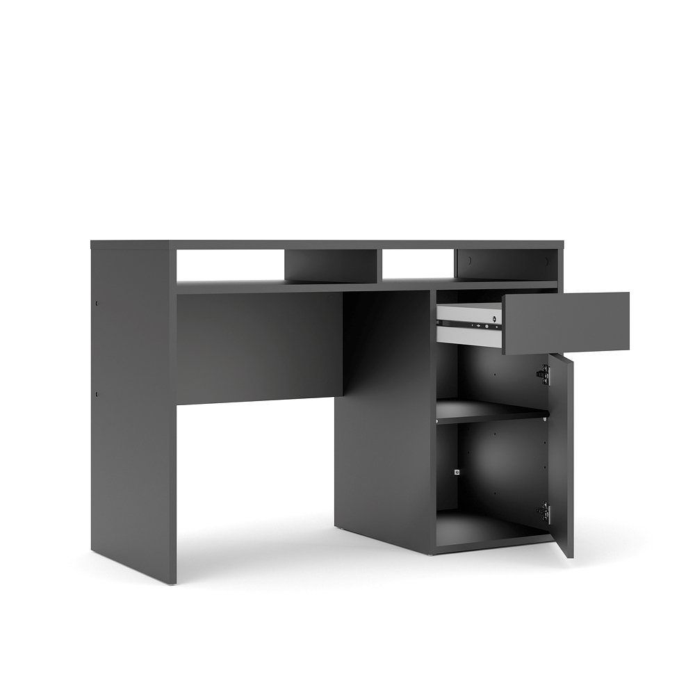 ebuy24 mit Reg 1 Schreibtisch und Plus Tür, Schreibtisch Schublade Schwarz 1 2