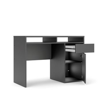 ebuy24 Schreibtisch Plus Schreibtisch mit 1 Tür, 1 Schublade und 2 Reg