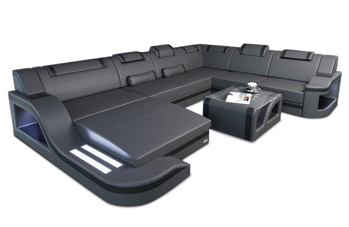 Sofa Dreams Wohnlandschaft XXL Ledersofa Palermo günstig online kaufen