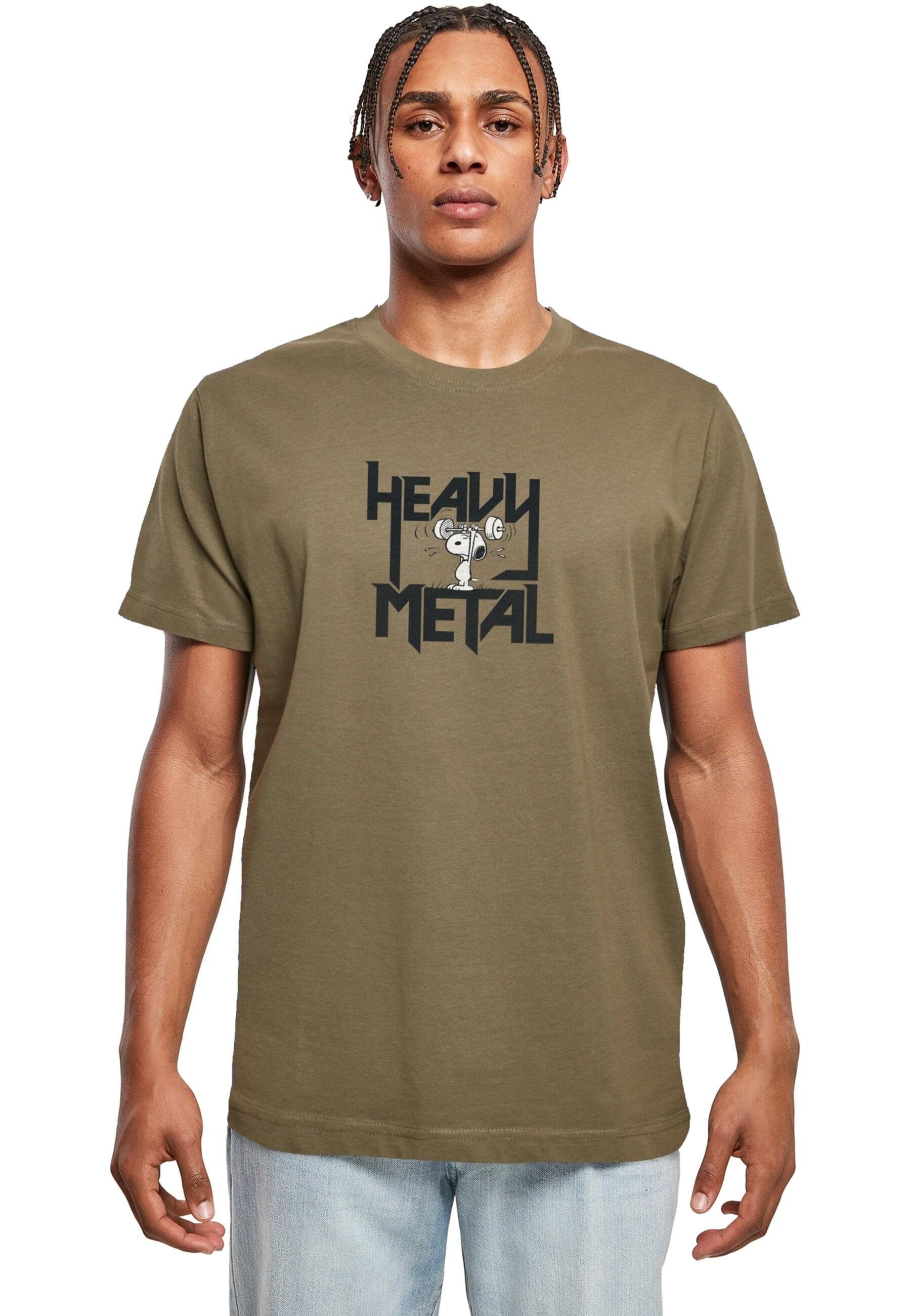 olive Metal Peanuts T-Shirt Heavy Round Merchcode (1-tlg) - Neck T-Shirt Herren