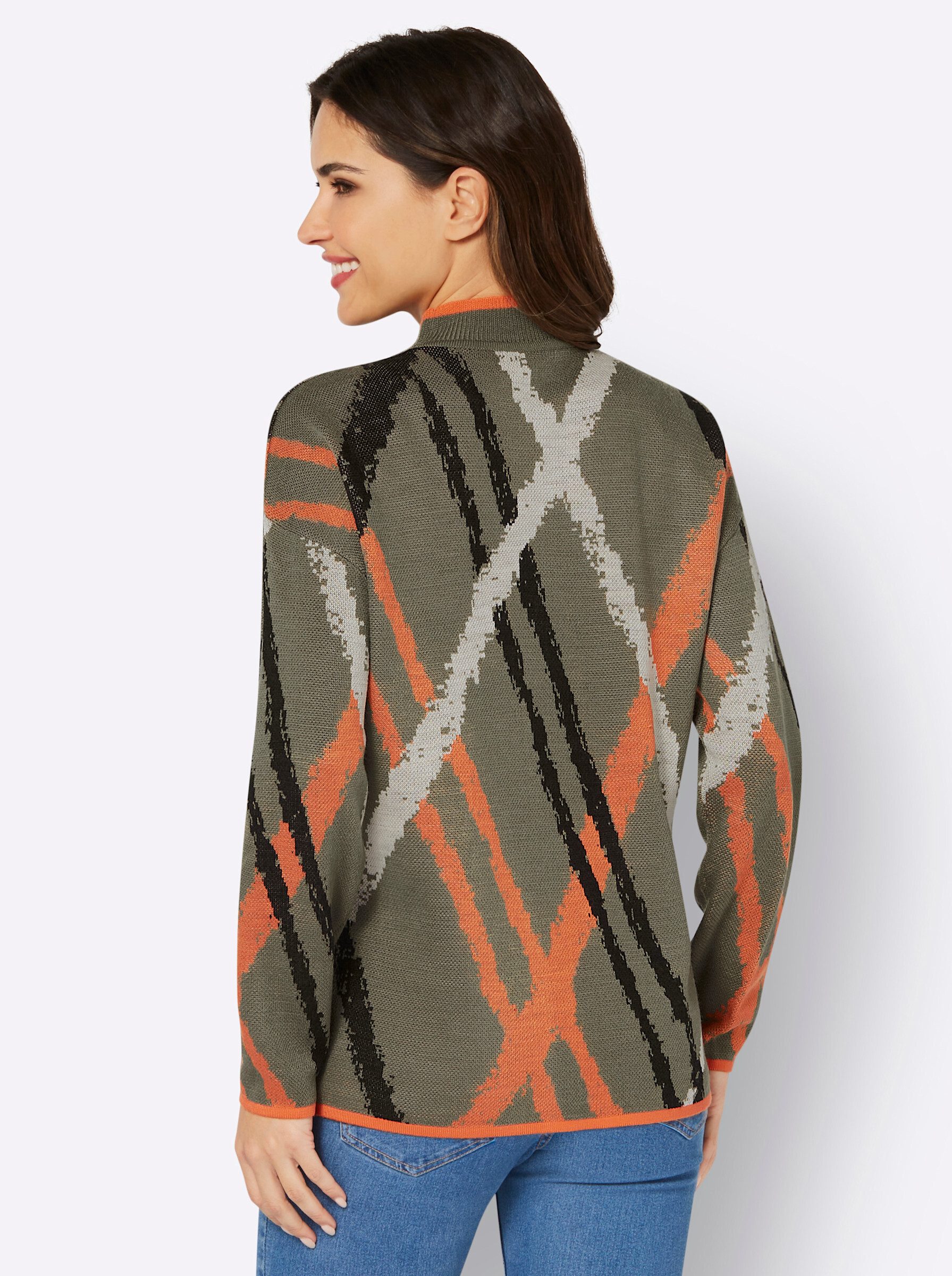 Sieh an! Strickpullover Stehkragenpullover günstig online kaufen