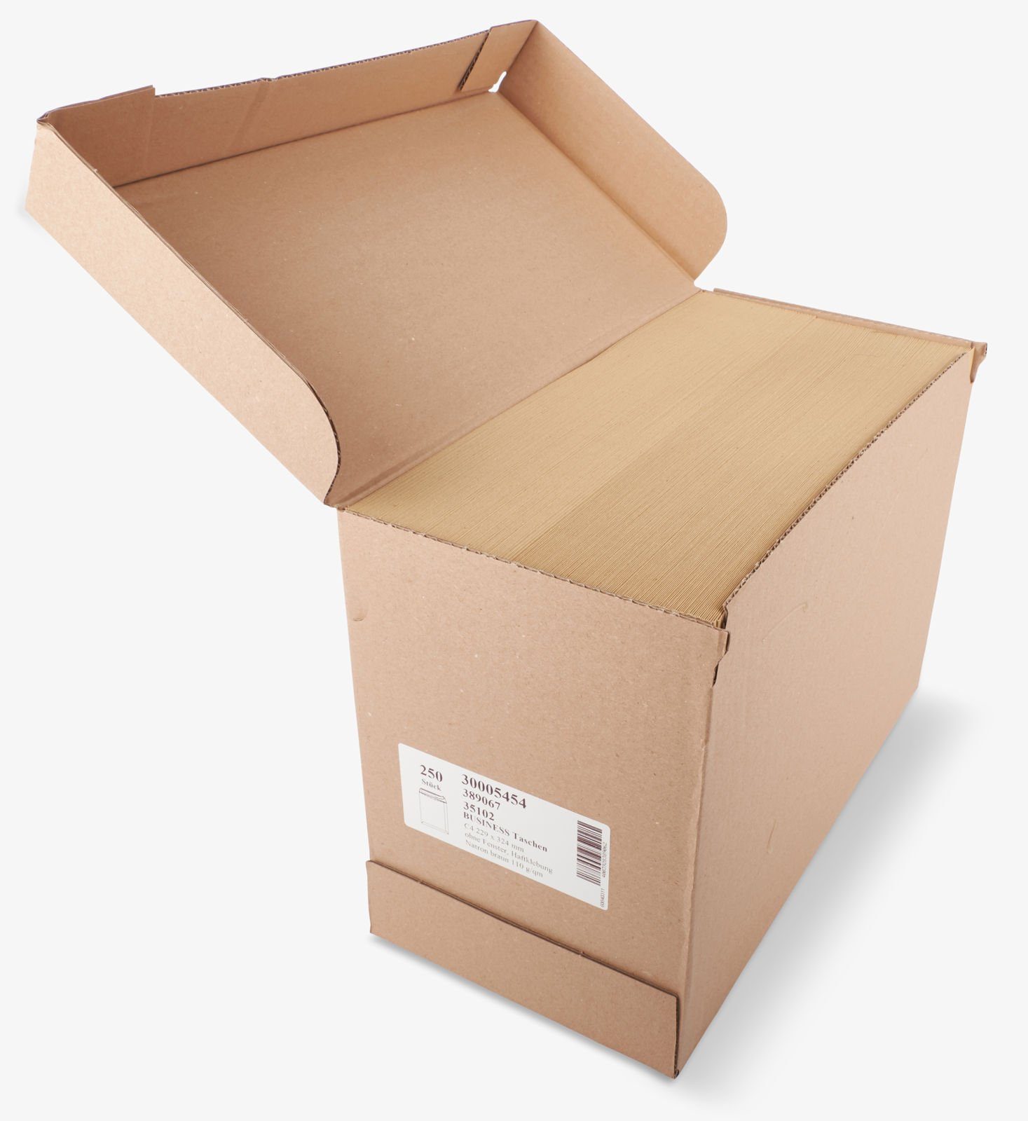 KK Verpackungen Briefumschlag, Versandtaschen DIN C4 229 x 324 mm Haftklebung 110 g/m² braun
