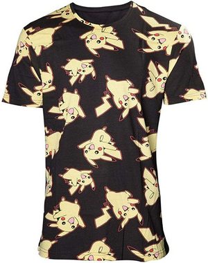 POKÉMON T-Shirt Pokémon T-Shirt all over schwarz Erwachsene + Jugendliche Herren Gr. XS S M L XL XXL Nintendo