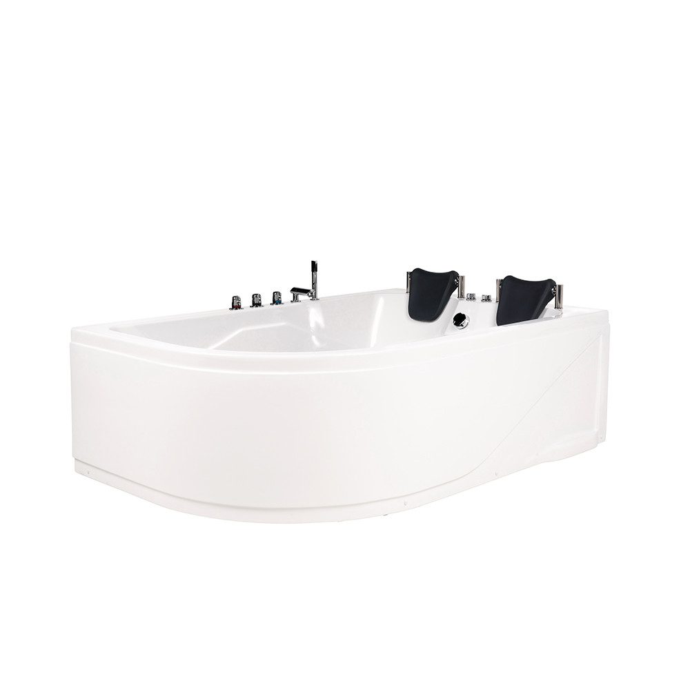 HOME DELUXE Whirlpool-Badewanne Indoor Whirlpool BLUE OCEAN - XL 180 x 120 cm Links Eckwanne, 2 Personen mehr