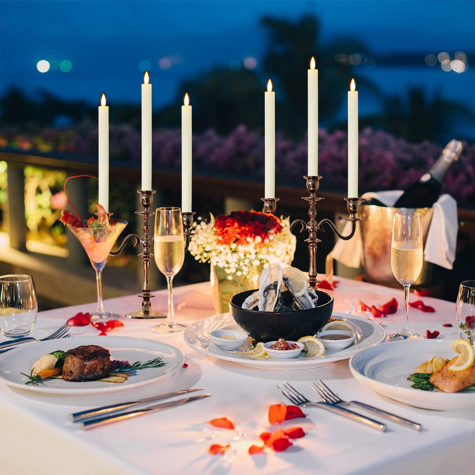 Gotoll LED-Kerze K-TZ12 12pcs Led Stabkerzen Mit Fernbedienung und Timer (T günstig online kaufen