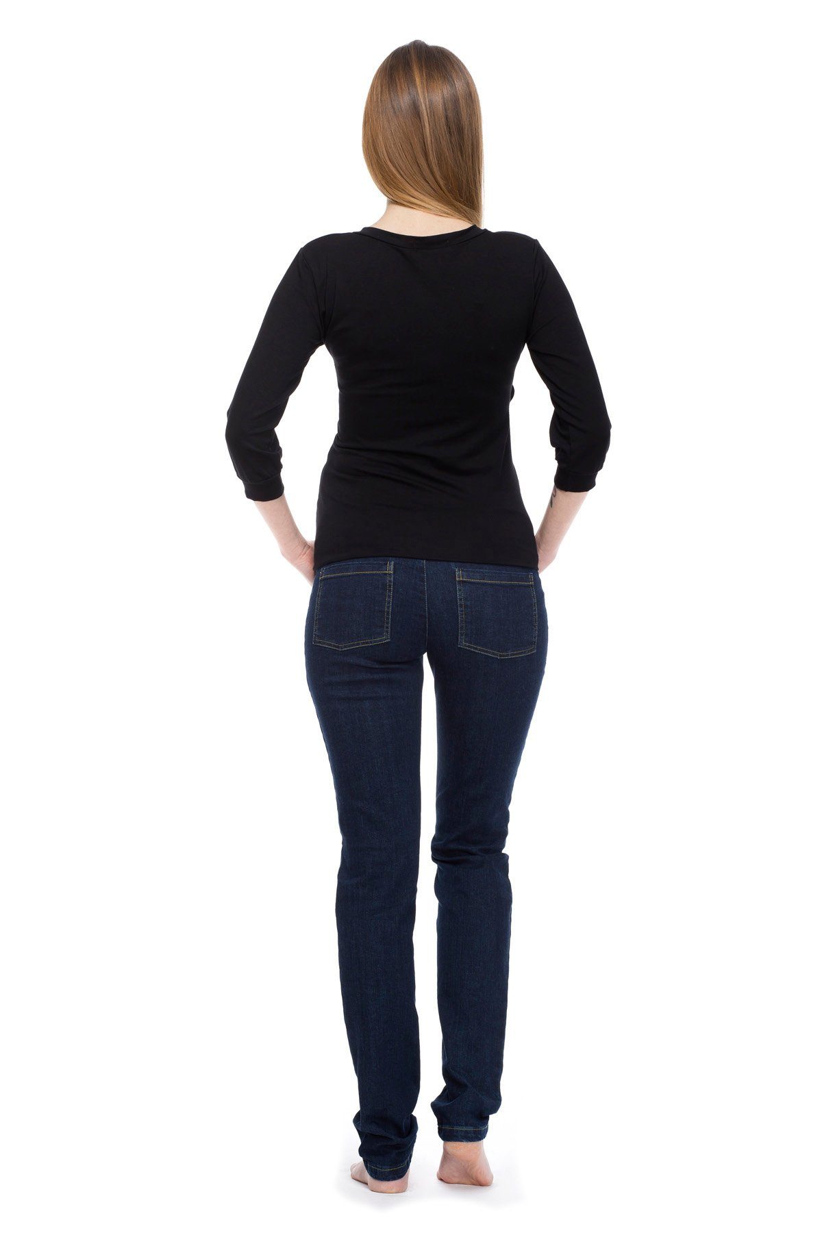 F&K-Mode Umstandsjeans Umstandsjeans lang Jeans Hose Umstand Stretch Mit dr günstig online kaufen