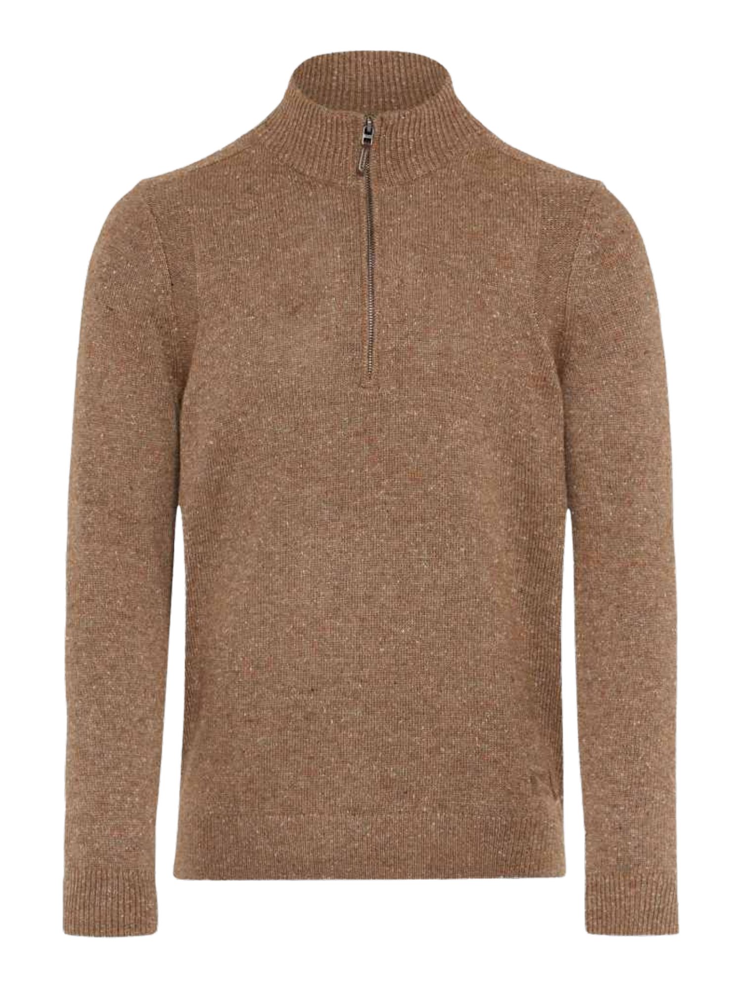 Brax Strickpullover grau,Casual,Polyamid,Unifarben,Troyer-Kragen,Lang,Gerade