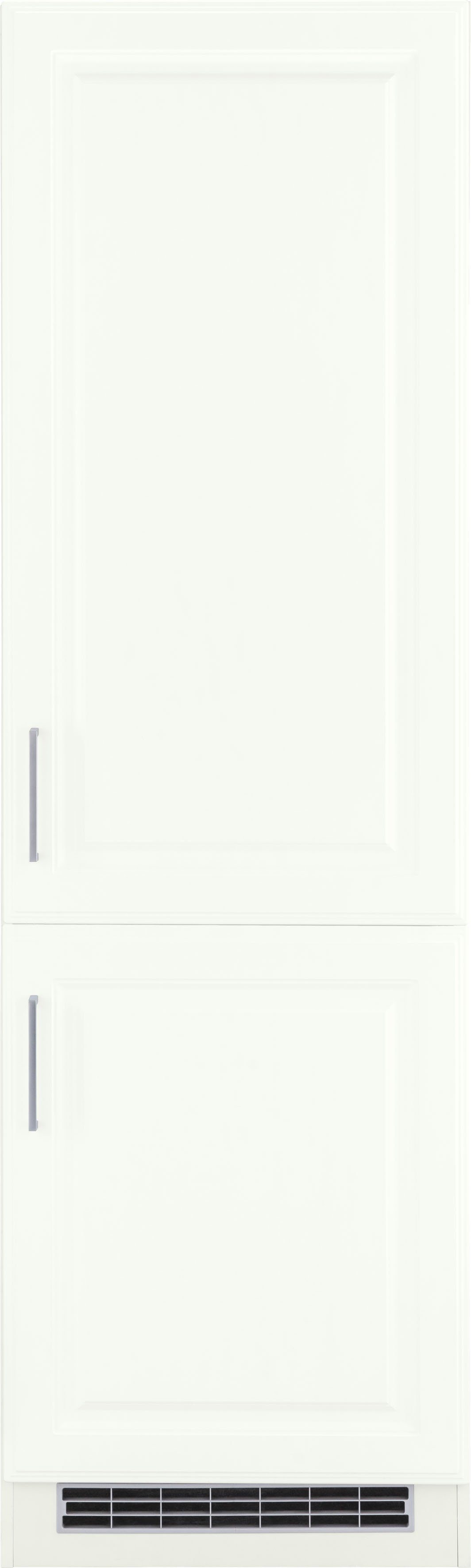HELD MÖBEL Kühlumbauschrank Stockholm 60 hochwertige breit, weiß MDF-Fronten Matt mit | weiß Fräsung cm
