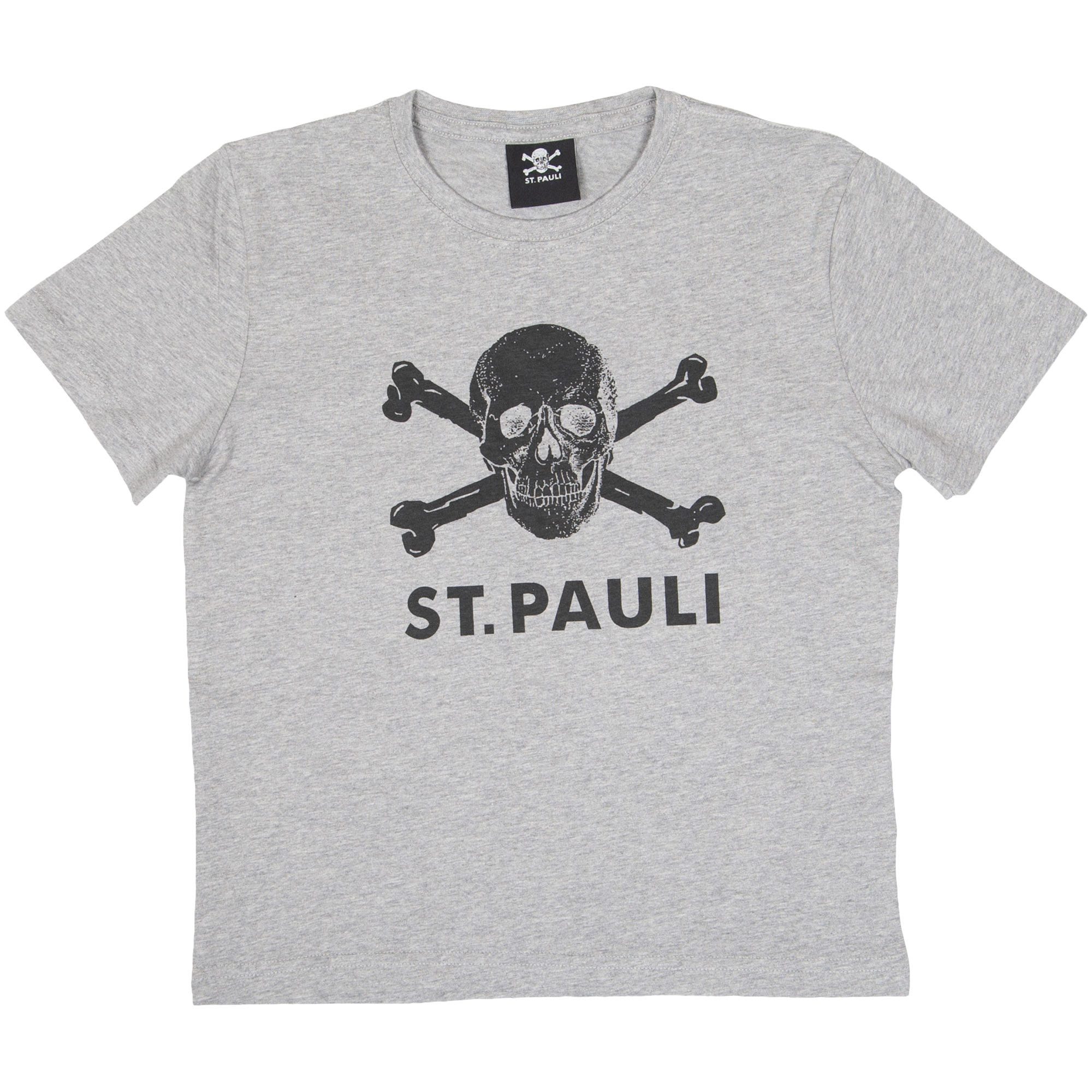 T-Shirt FC St. Pauli - Kinder T-Shirt Totenkopf - grau