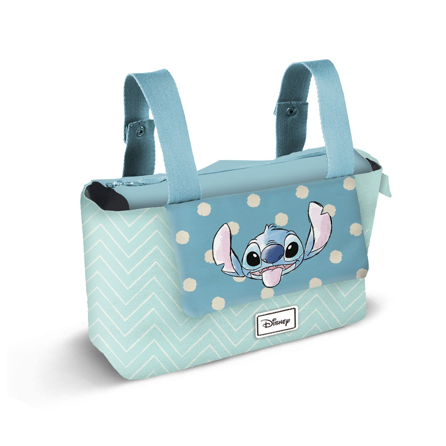 Karactermania Kinderwagen-Tasche Disney Lilo und Stitch Wickeltasche Babytasche Elterntasche Mommybag, für Mama und Papa unterwegs mit ausreichend Platz