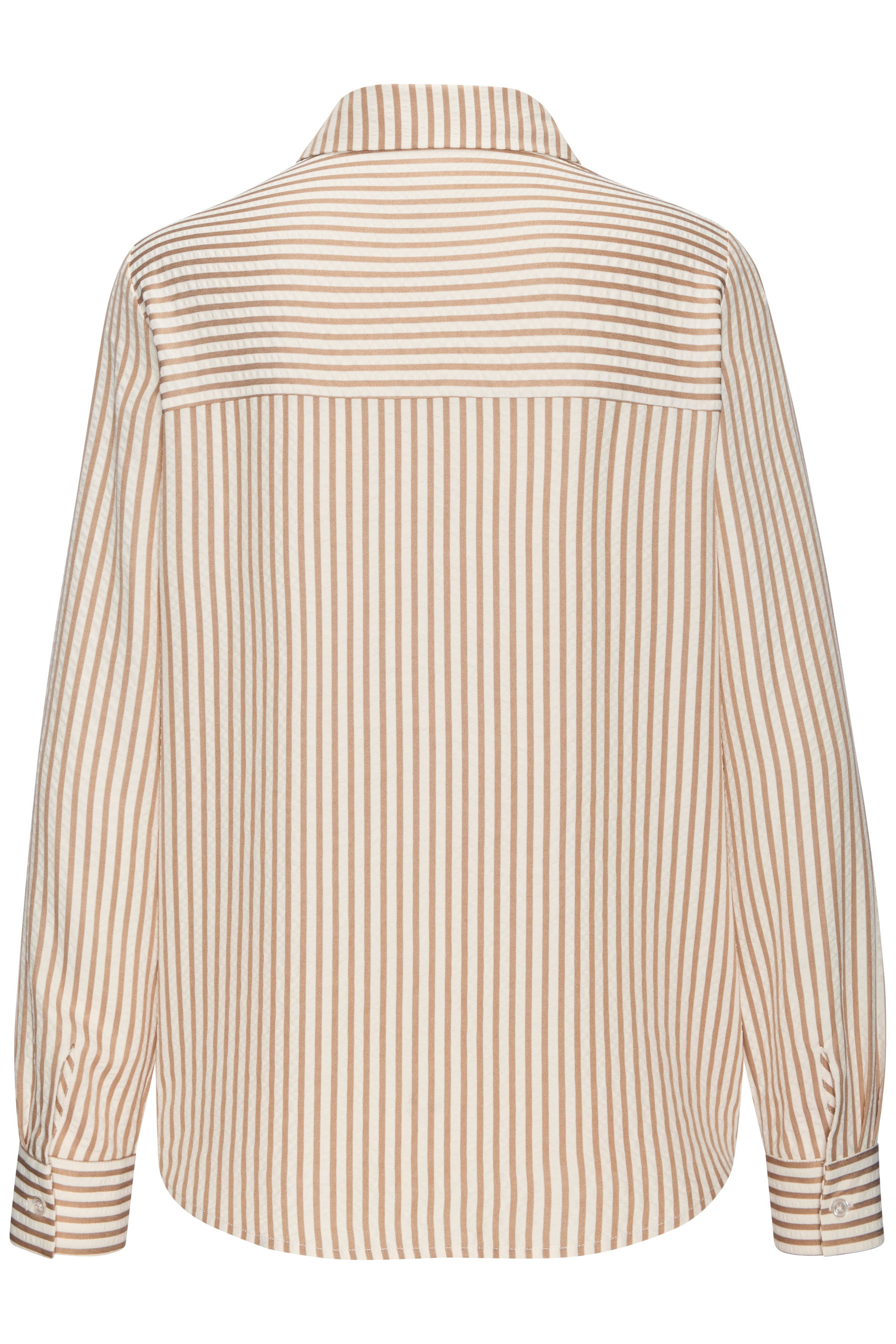 Vivance Hemdbluse aus bügelfreier Strukturware, Damenbluse mit Streifenmuster