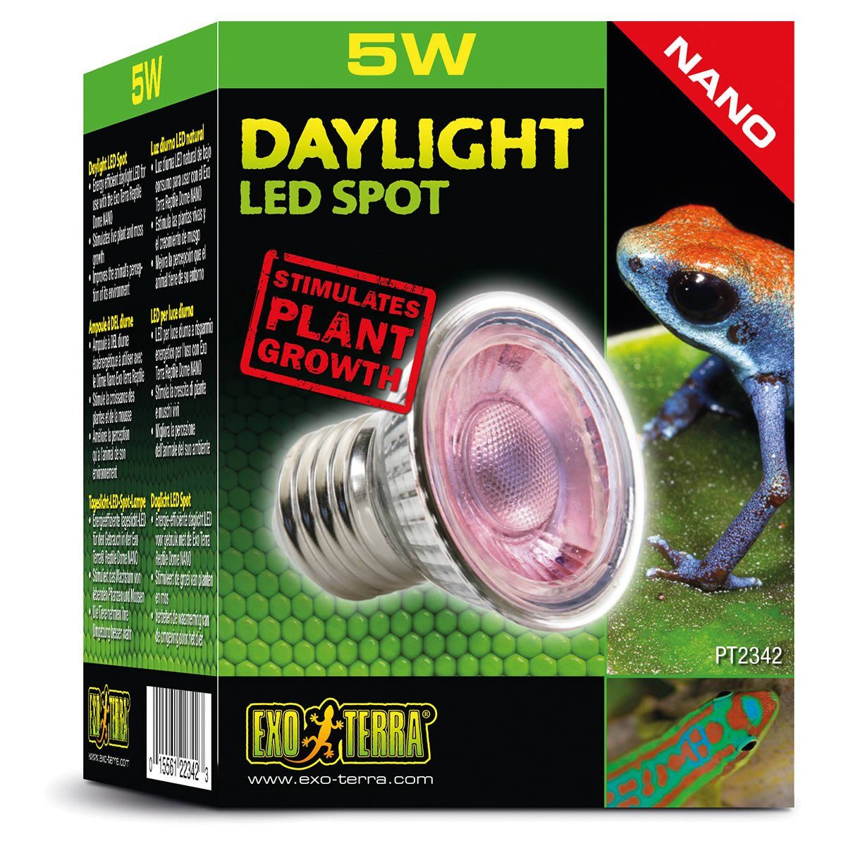 Exo Terra Terrarienleuchte Daylight LED Spot - Tageslichtlampe NANO 5 W