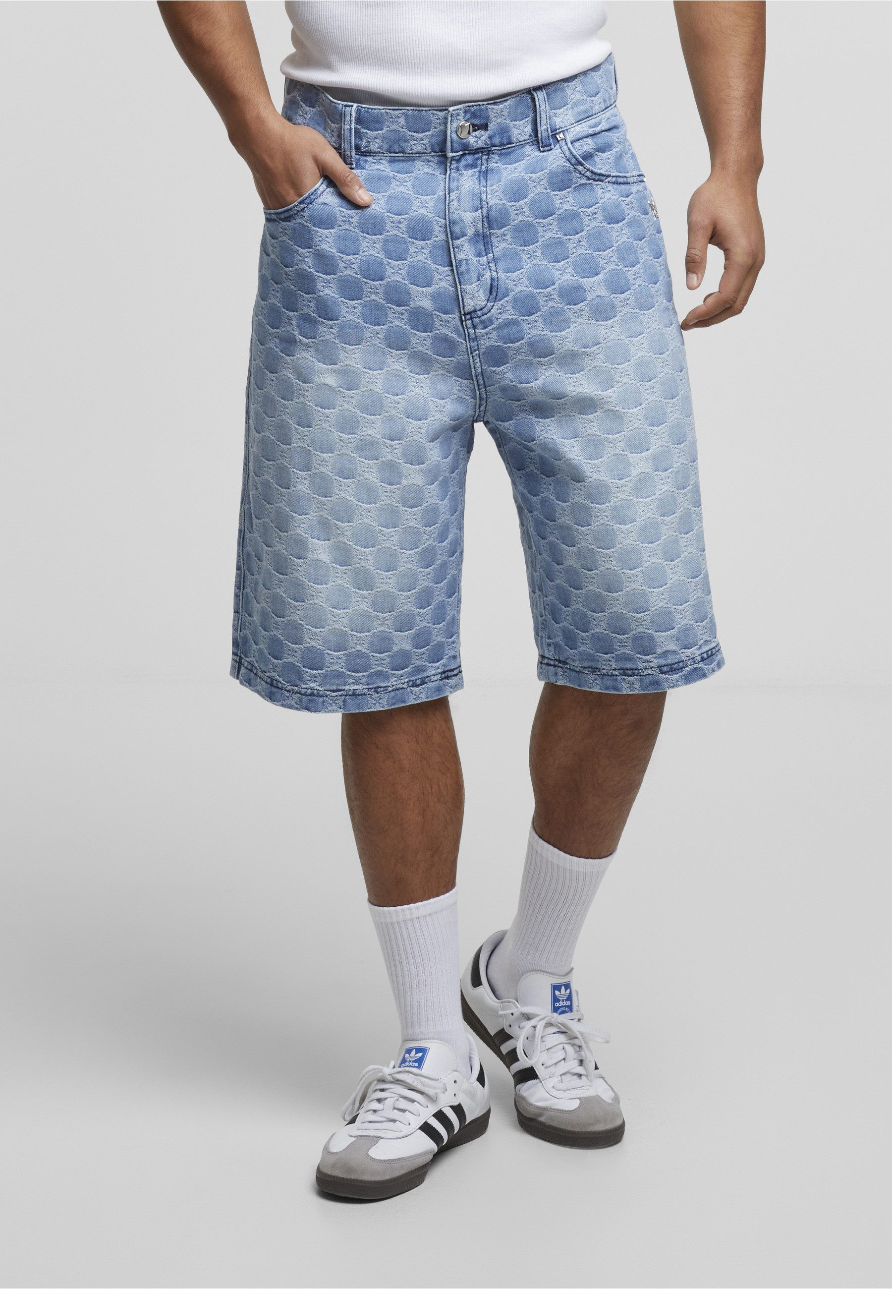 PEQUS Jeansbermudas PEQUS PEQUS Aether Monogram Denim Jorts