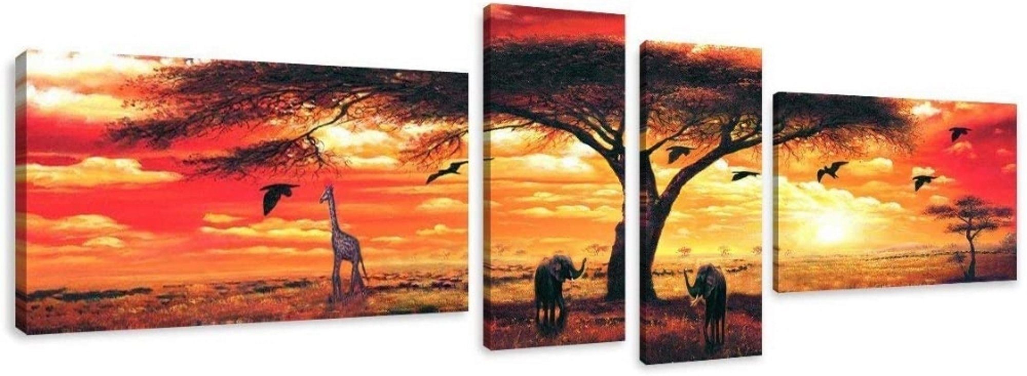 Leinwandbild Druck auf Leinwand Marke Visario Gesamtgröße 145 cm x 30 cm