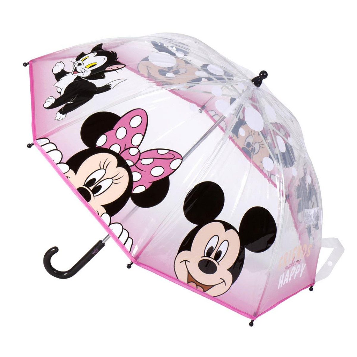 Cerda Langregenschirm Disney Minnie Mouse Regenschirm ⌀ 71 cm Leichter Kuppel-Schirm, Stylisches, klares Design