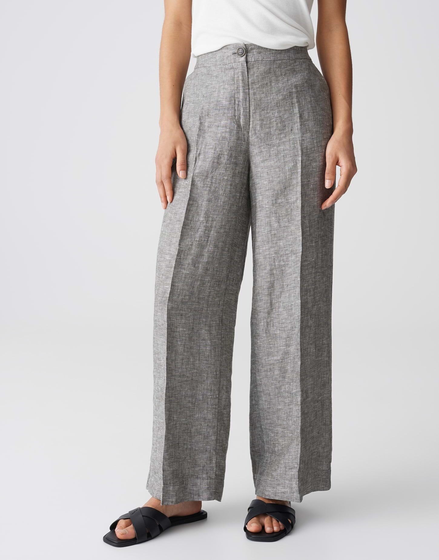 OPUS Leinenhose Maikito light aus Webware mit Leinenstruktur Mit Eingrifftaschen für praktische Alltagslooks